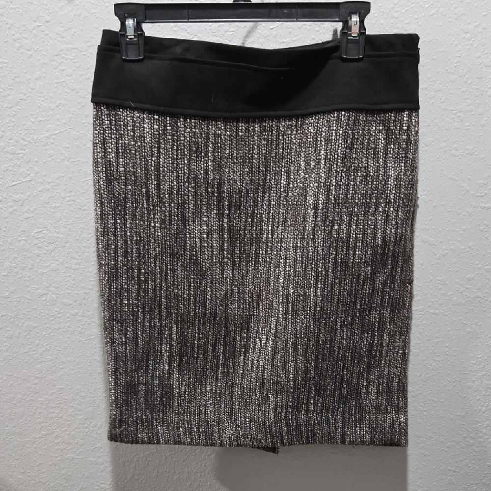 The Limited Black and White Ribbed Pencil Skirt for Work